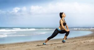The hand rail is going a little faster than the moving sidewalk.